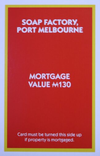 PARTS ONLY - Monopoly "The Block" (2018) Board Game - (1) Soap Factory Port Melbourne Title Deed Only