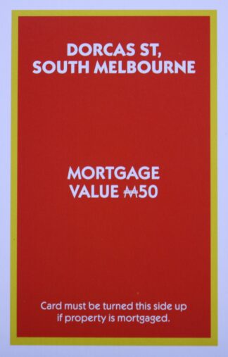 PARTS ONLY - Monopoly "The Block" (2018) Board Game - (1) Dorcas St. South Melbourne Title Deed Only