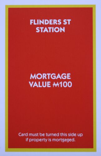 PARTS ONLY - Monopoly "The Block" (2018) Board Game - (1) Flinders St Station Title Deed Only