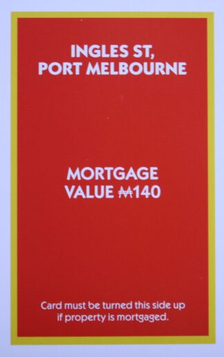 PARTS ONLY - Monopoly "The Block" (2018) Board Game - (1) Ingles St. Port Melbourne Title Deed Only