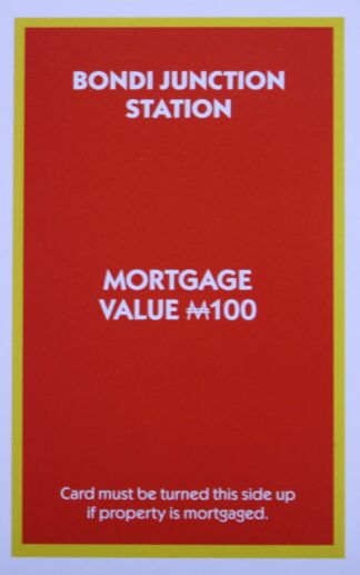 PARTS ONLY - Monopoly "The Block" (2018) Board Game - (1) Bondi Junction Title Deed Only