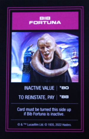 PARTS ONLY - Monopoly Star Wars Boba Fett Edition Board Game - (1) Bib Fortuna Title Deed Card Only