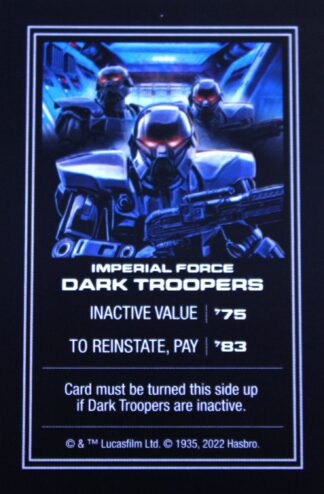 PARTS ONLY - Monopoly Star Wars Boba Fett Edition Board Game - (1) Dark Troopers Title Deed Card Only