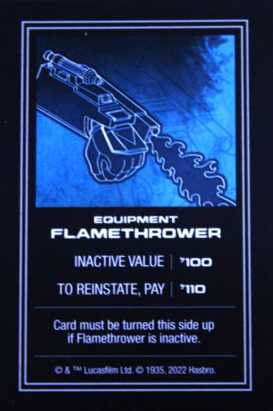 PARTS ONLY - Monopoly Star Wars Boba Fett Edition Board Game - (1) Flamethrower Title Deed Card Only