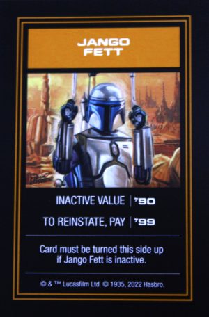 PARTS ONLY - Monopoly Star Wars Boba Fett Edition Board Game - (1) Jango Fett Title Deed Card Only