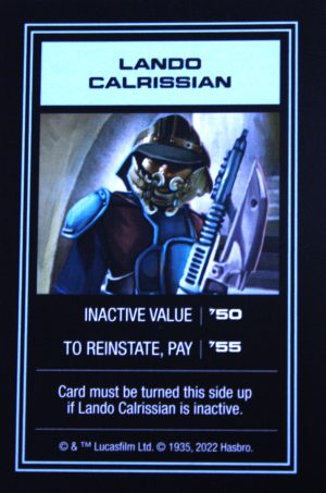 PARTS ONLY - Monopoly Star Wars Boba Fett Edition Board Game - (1) Lando Calrissian Title Deed Card Only