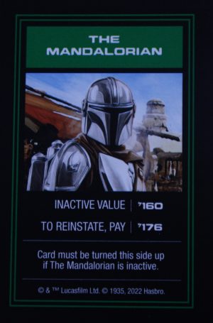 PARTS ONLY - Monopoly Star Wars Boba Fett Edition Board Game - (1) The Mandalorian Title Deed Card Only