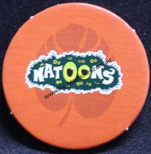 PARTS ONLY - Natoons Adventure Board Game - (1) Orange Round Playing Disc Only