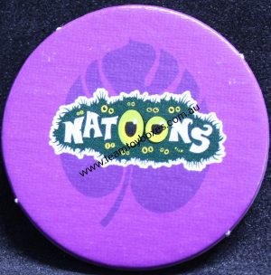 PARTS ONLY - Natoons Adventure Board Game - (1) Purple Round Playing Disc Only