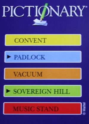 PARTS ONLY - Pictionary Board Game - (1) Pack of 103 Double Sided Word Cards Only