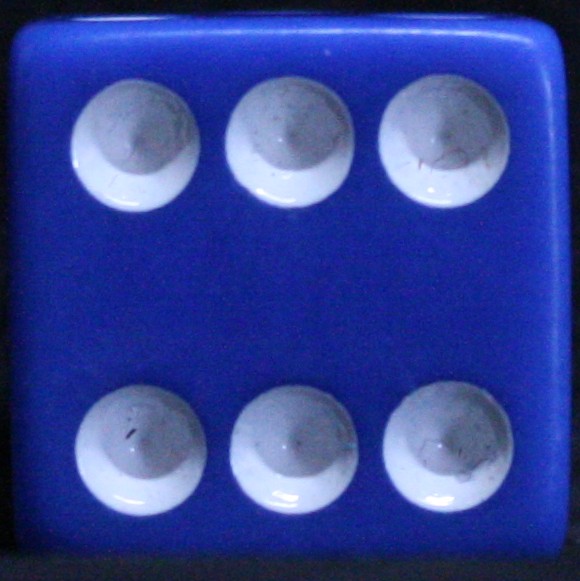 PARTS ONLY - Titanic The Board Game - (1) Blue Die Only