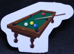 PARTS ONLY - Cluedo Junior The Case Of The Missing Chocolate Cake Board Game - (1) Pool Table Furniture Token Only