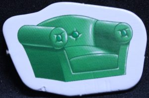 PARTS ONLY - Cluedo Junior The Case Of The Missing Chocolate Cake Board Game - (1) Lounge Chair Furniture Token Only