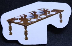 PARTS ONLY - Cluedo Junior The Case Of The Missing Chocolate Cake Board Game - (1) Dining Table Furniture Token Only