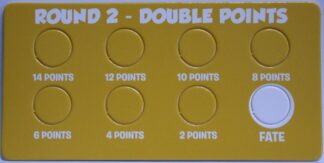 PARTS ONLY - Absolutely Clueless Party Game - (1) Unpunched Round 2 Double Points Score Track Card Only