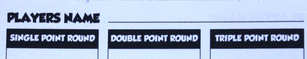 PARTS ONLY - Absolutely Clueless Party Game - (1) Double Sided Score Sheet Only