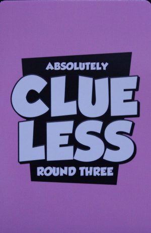PARTS ONLY - Absolutely Clueless Party Game - (1) Pack of 33 Round Three Cards Only