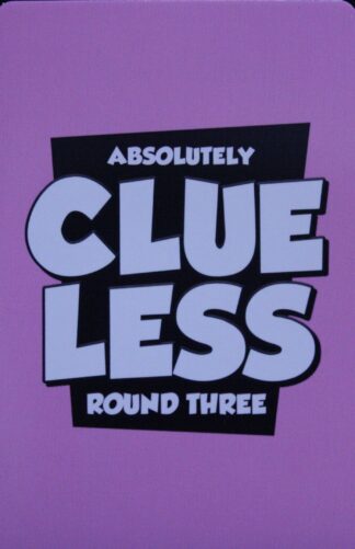 PARTS ONLY - Absolutely Clueless Party Game - (1) Pack of 33 Round Three Cards Only