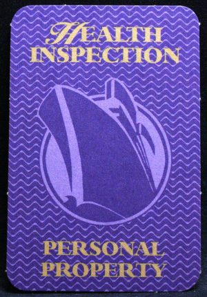 PARTS ONLY - Titanic The Board Game - (1) Purple Health Inspection Personal Property Card Only