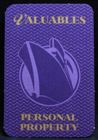 PARTS ONLY - Titanic The Board Game - (1) Purple Valuables Personal Property Card Only