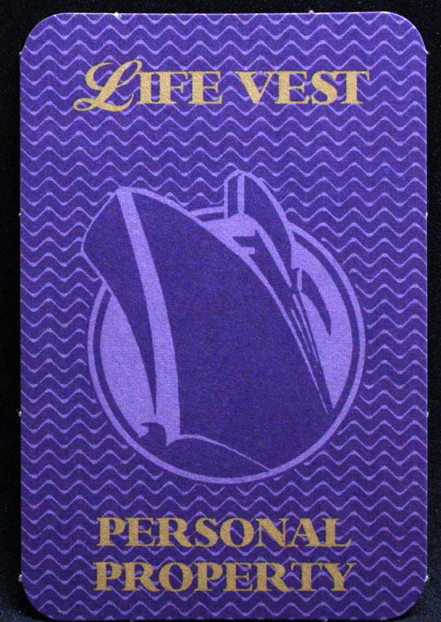 PARTS ONLY - Titanic The Board Game - (1) Purple Life Vest Personal Property Card Only