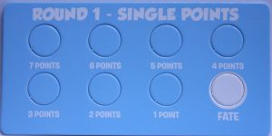 PARTS ONLY - Absolutely Clueless Party Game - (1) Unpunched Round 1 Single Points Track Card Only