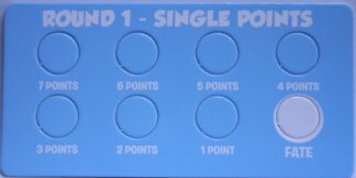 PARTS ONLY - Absolutely Clueless Party Game - (1) Unpunched Round 1 Single Points Track Card Only