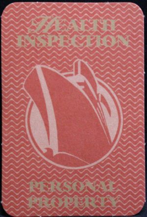 PARTS ONLY - Titanic The Board Game - (1) Orange Health Inspection Personal Property Card Only