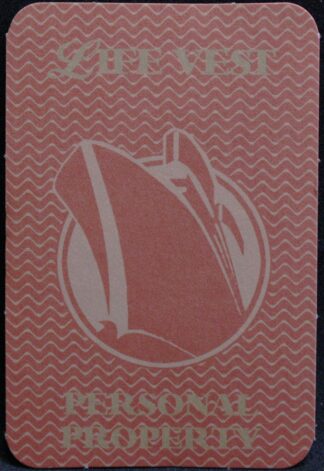 PARTS ONLY - Titanic The Board Game - (1) Orange Life Vest Personal Property Card Only