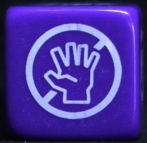 PARTS ONLY - Luchador! Mexican Wrestling Dice Board Game - (1) Purple Wrestling Die Only