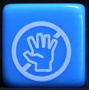 PARTS ONLY - Luchador! Mexican Wrestling Dice Board Game - (1) Blue Wrestling Die Only