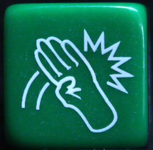 PARTS ONLY - Luchador! Mexican Wrestling Dice Board Game - (1) Green Wrestling Die Only