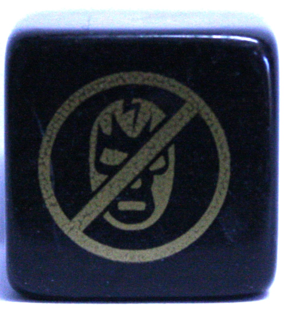 PARTS ONLY - Luchador! Mexican Wrestling Dice Board Game - (1) Luchador Black Die Only