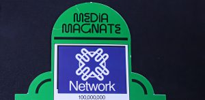 PARTS ONLY - Media Magnate Board Game - (1) Green Network Company Card Only