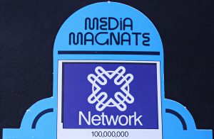 PARTS ONLY - Media Magnate Board Game - (1) Blue Network Company Card Only