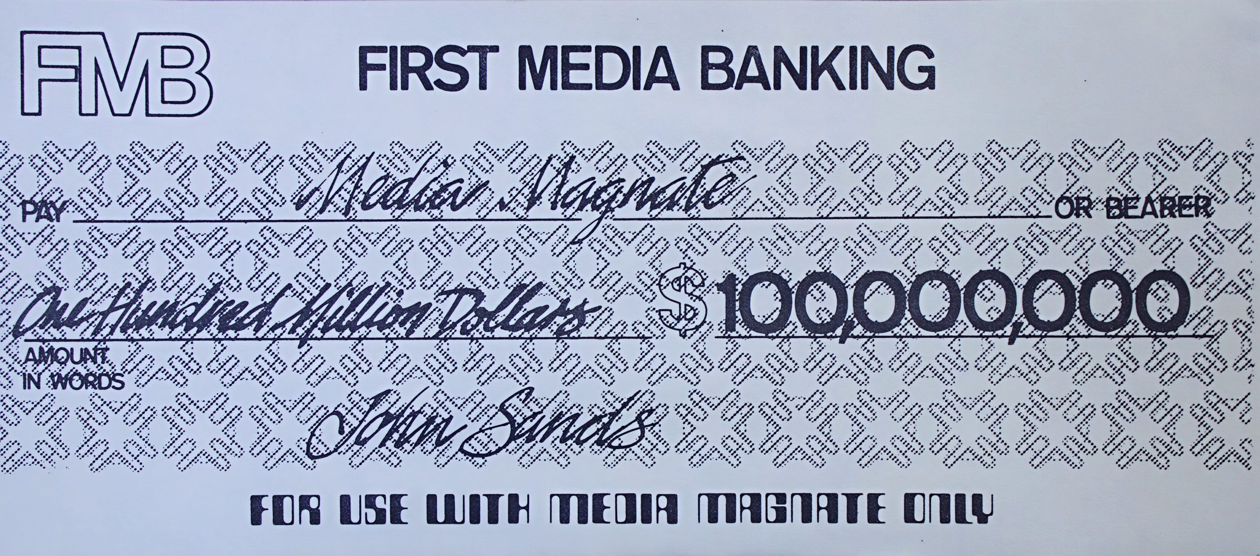 PARTS ONLY - Media Magnate Board Game - (1) Pack of 10 $100 Million Dollars Money Only