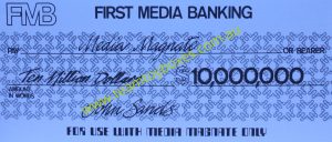 PARTS ONLY - Media Magnate Board Game - (1) Pack of 10 $10 Million Dollars Money Only