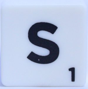 PARTS ONLY - Scrabble Board Game Harry Potter Edition - (1) Letter S Tile Only
