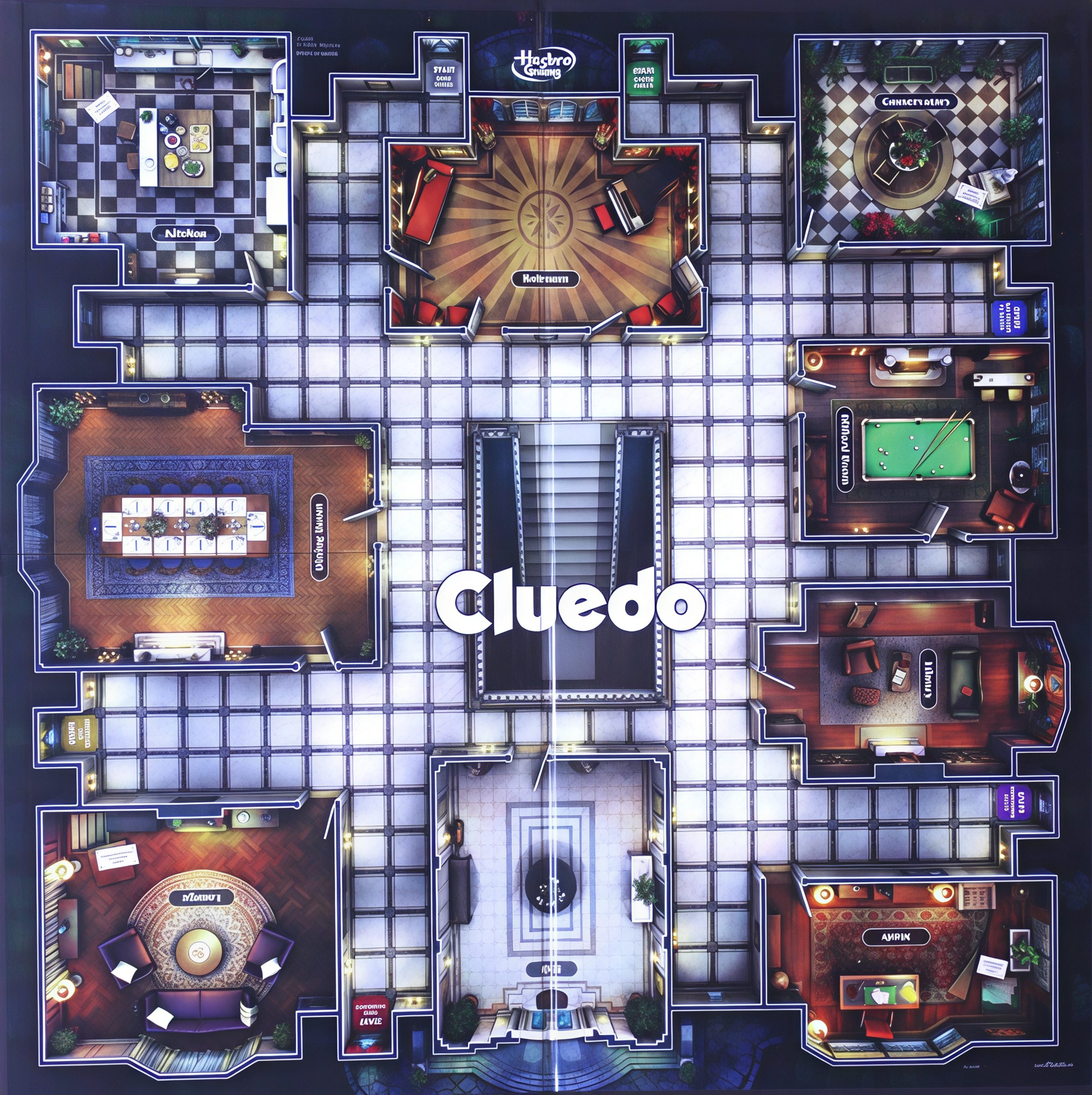 PARTS ONLY - Cluedo 2023 Edition Board Game - (1) Game Board Only