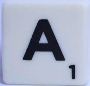 PARTS ONLY - Scrabble Board Game Harry Potter Edition - (1) Letter A Tile Only
