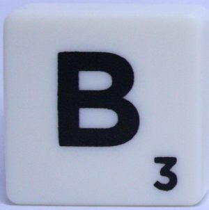 PARTS ONLY - Scrabble Board Game Harry Potter Edition - (1) Letter B Tile Only