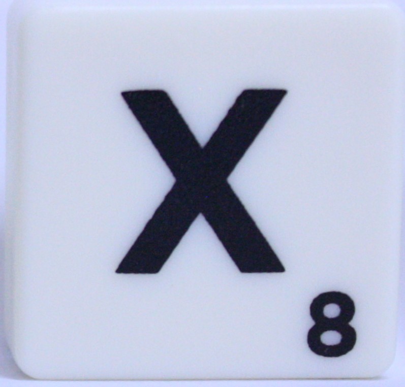 PARTS ONLY - Scrabble Board Game Harry Potter Edition - (1) Letter X Tile Only