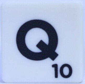 PARTS ONLY - Scrabble Board Game Harry Potter Edition - (1) Letter Q Tile Only