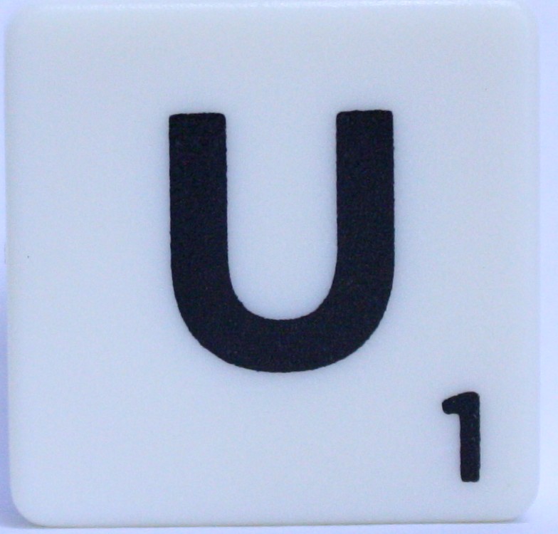 PARTS ONLY - Scrabble Board Game Harry Potter Edition - (1) Letter U Tile Only