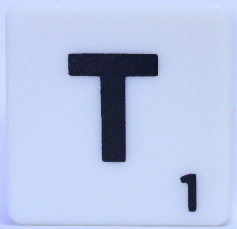 PARTS ONLY - Scrabble Board Game Harry Potter Edition - (1) Letter T Tile Only