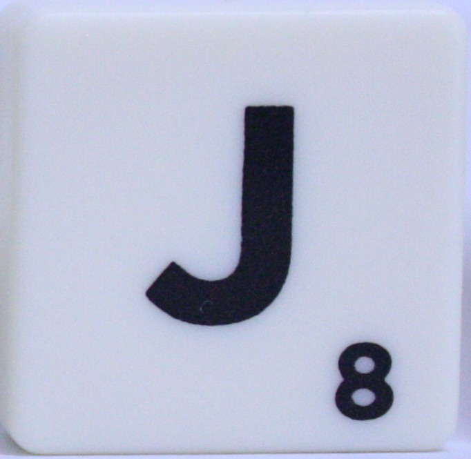 PARTS ONLY - Scrabble Board Game Harry Potter Edition - (1) Letter J Tile Only