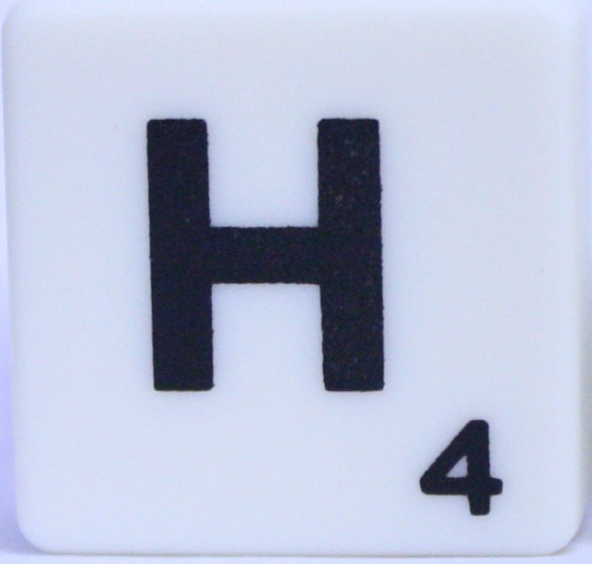 PARTS ONLY - Scrabble Board Game Harry Potter Edition - (1) Letter H Tile Only