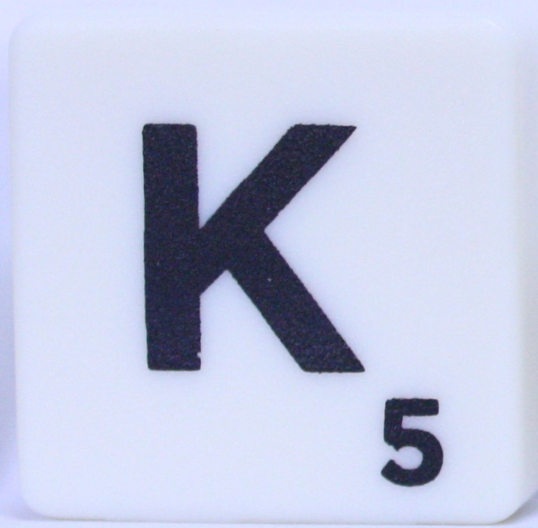 PARTS ONLY - Scrabble Board Game Harry Potter Edition - (1) Letter K Tile Only