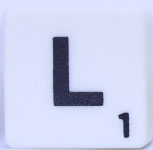 PARTS ONLY - Scrabble Board Game Harry Potter Edition - (1) Letter L Tile Only