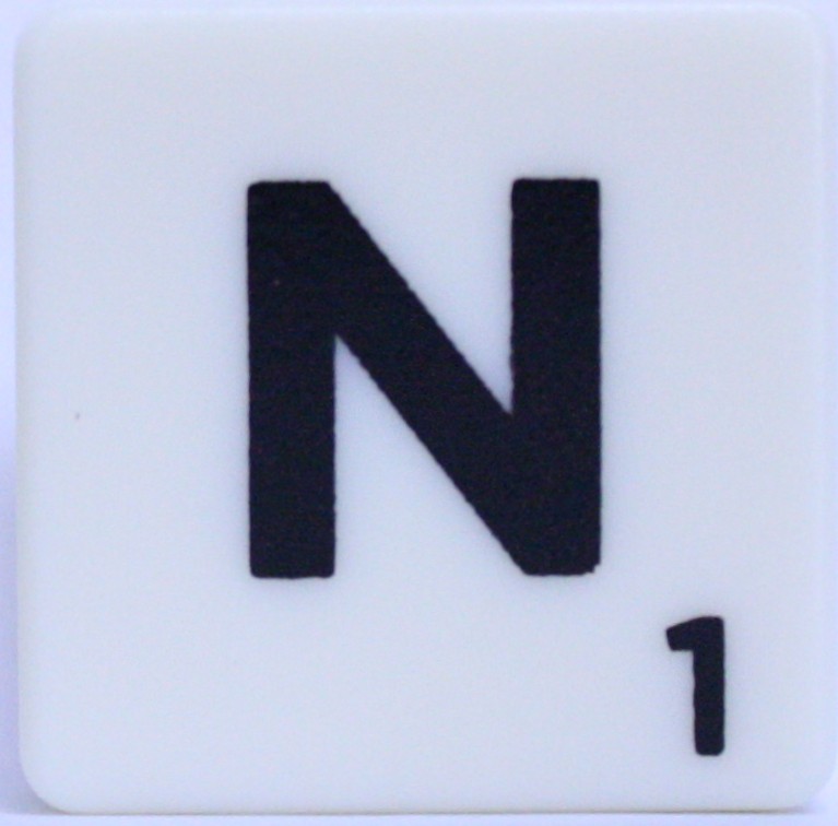 PARTS ONLY - Scrabble Board Game Harry Potter Edition - (1) Letter N Tile Only